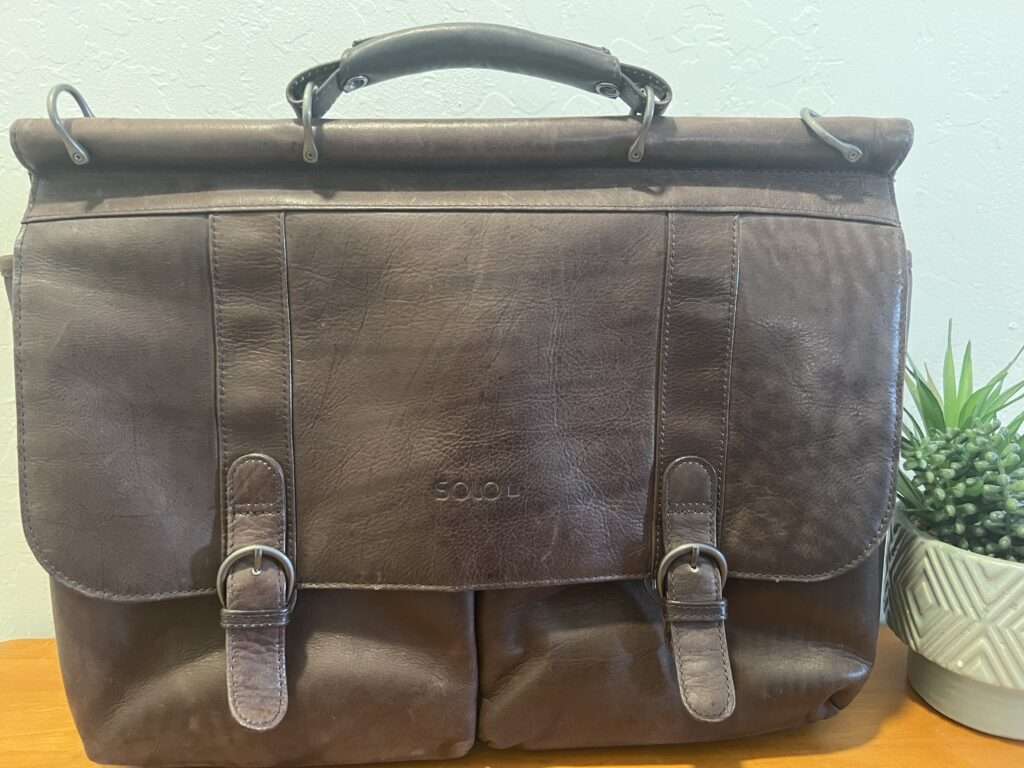 Solo Executive Leather Briefcase, Espresso