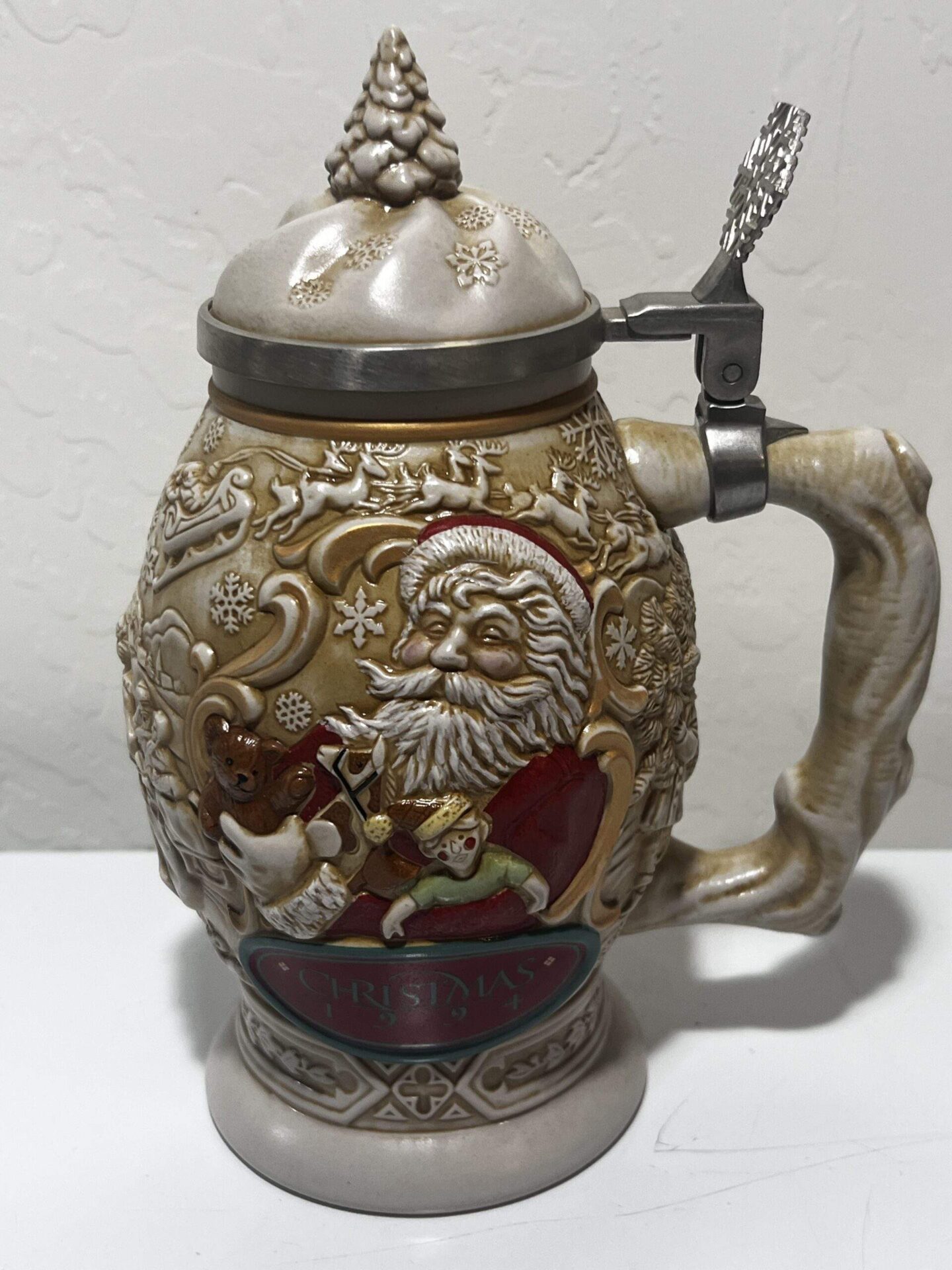 Vintage Avon Fine 1994 Father Christmas Stein Beer Mug Santa Claus