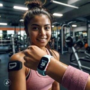 Fitness Tracker Watch worn during workouts