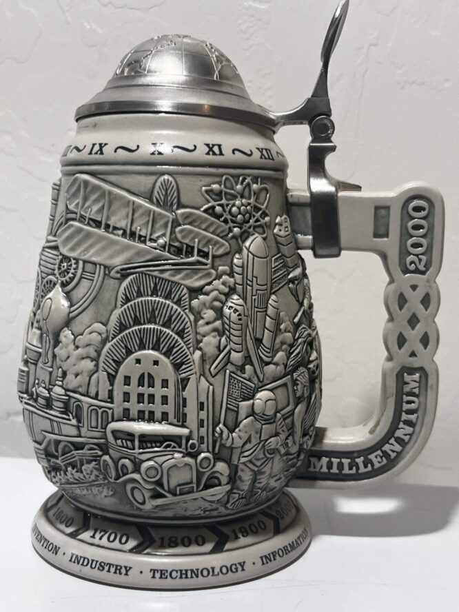 Vintage Beer Stein with Lid - Image 3