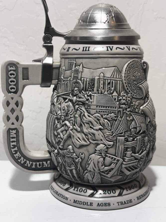 Vintage Beer Stein with Lid