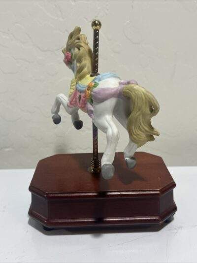 Carousel Rotating Horse Music Box