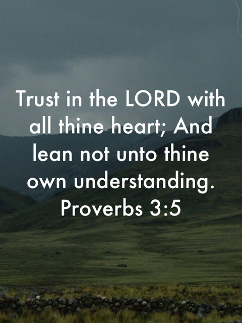 TRUST WITH ALL YOUR HEART