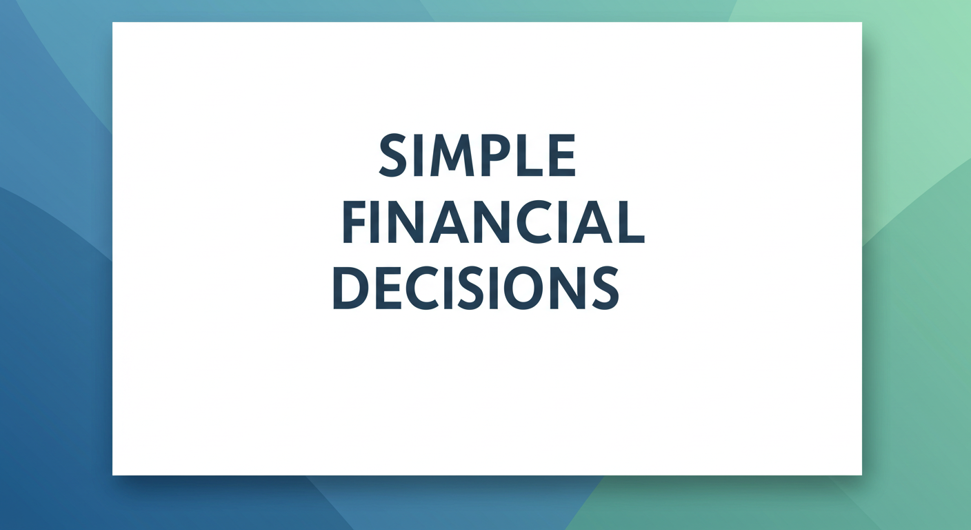 financial decisions