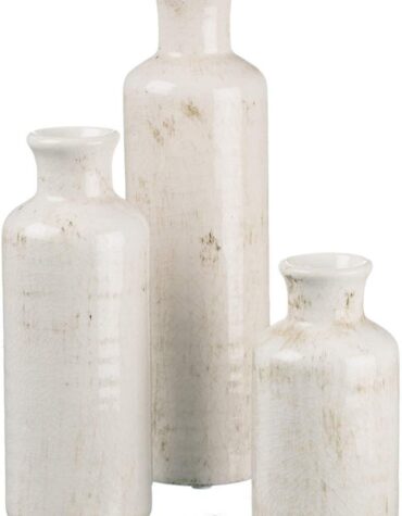 White Ceramic Vase Set