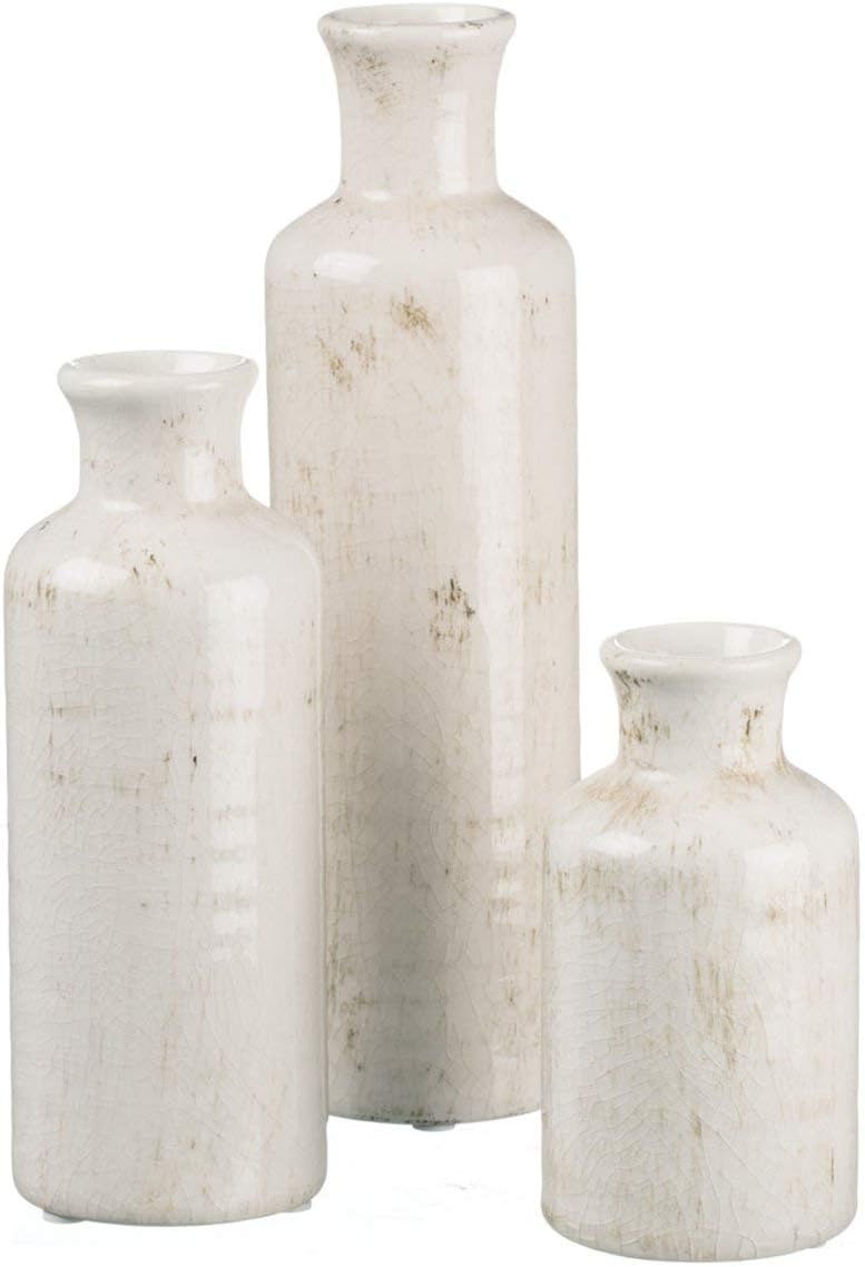 White Ceramic Vase Set